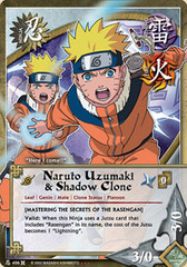 Naruto Uzumaki & Shadow Clone - N-406 - Super Rare - 1st Edition - Foil