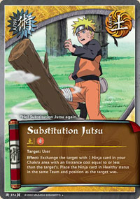 Substitution Jutsu - J-374 - Uncommon - 1st Edition
