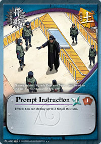 Prompt Instruction - M-US043 - Rare - 1st Edition