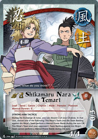 Naruto Shikamaru etched trading deals card