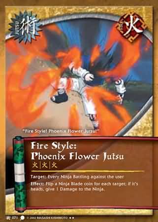 Fire Style: Phoenix Flower Jutsu - J-071 - Rare - 1st Edition