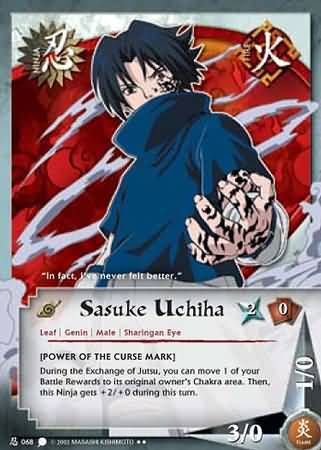 Sasuke Uchiha Naruto Card Very Rare BANDAI Japanese Japan NX