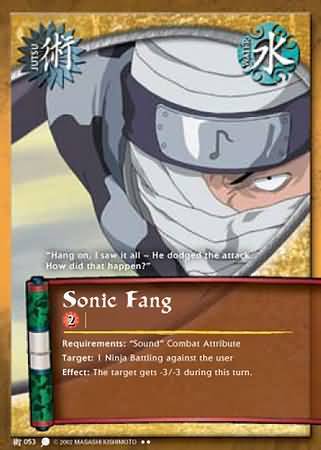 Sonic Fang - J-053 - Rare - 1st Edition
