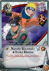 Naruto Uzumaki and Iruka Umino - N-186 - Uncommon - 1st Edition