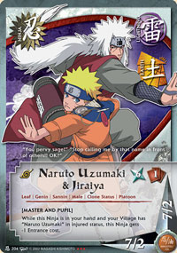 Naruto Uzumaki and Jiraiya - N-204 - Super Rare - 1st Edition