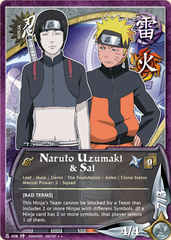 Naruto Uzumaki & Sai - N-608 - Rare - 1st Edition