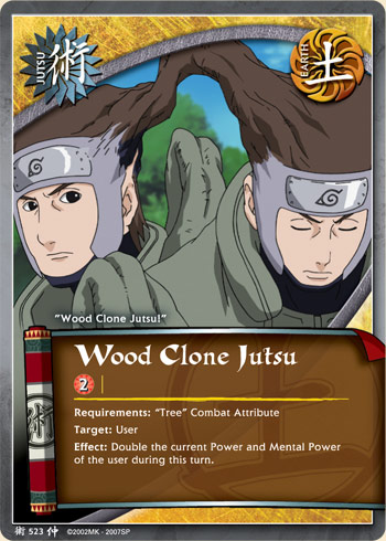 Wood Clone Jutsu - J-523 - Common - 1st Edition