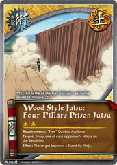 Wood Style Jutsu: Four Pillars Prison Jutsu - J-536 - Uncommon - 1st Edition