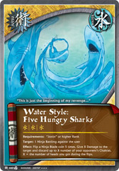 Water Style: Five Hungry Sharks - J-460 - Super Rare - 1st Edition - Foil