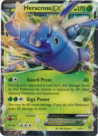 Heracross-EX - 4/111 - Holo Rare ex