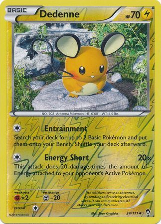 Dedenne - 34/111 - Uncommon - Reverse Holo