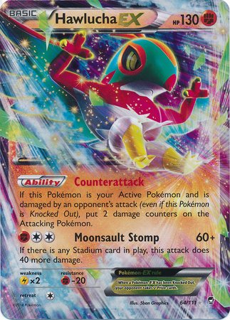 Hawlucha-EX - 64/111 - Holo Rare ex