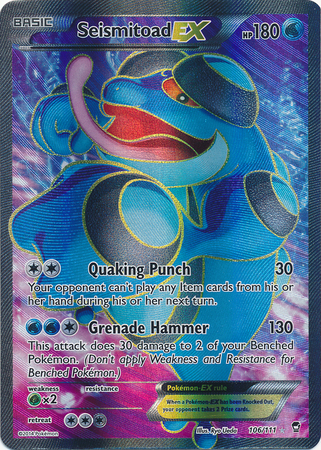 Seismitoad-EX - 106/111 - Full Art Ultra Rare