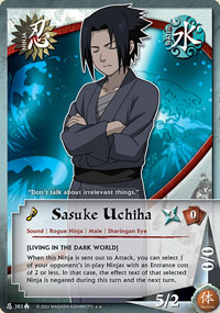 Sasuke Uchiha - N-383 - Rare - 1st Edition