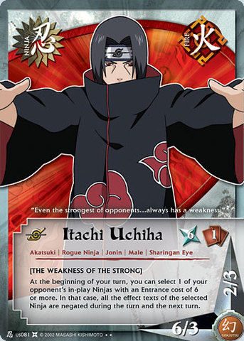 Itachi Uchiha - N-US081 - Rare - 1st Edition