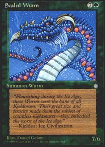 MTG - Scaled Wurm - Ice Age - NM, English Magic FLAT RATE SHIP | eBay
