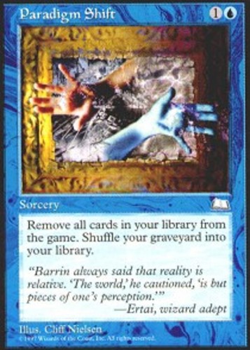 mtg card descriptions MTG magic cards 1x Paradigm Shift Weatherlight Light Play, English