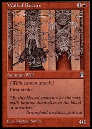 Wall of Razors ~ Moderately Played Stronghold MTG Magic