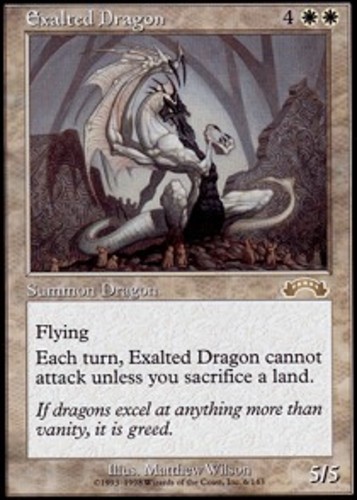 MTG Exalted Dragon, Exodus, Heavily Played, English | eBay
