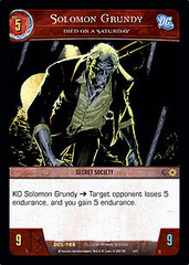 Solomon Grundy, Died on a Saturday