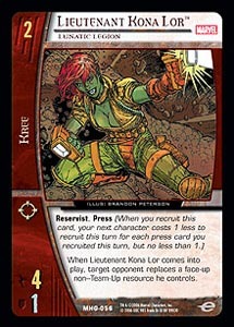 Lieutenant Kona Lor, Lunatic Legion