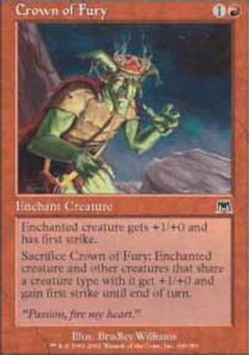 MTG magic cards 2x Crown of Fury Onslaught Light Play