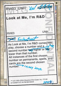 Look at Me, Im R&D