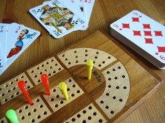 Cribbage Board 4-Track Solid Wood