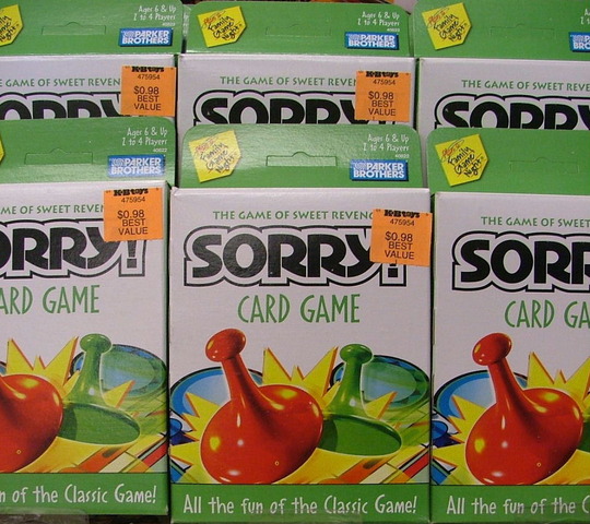 Sorry!  Card Game