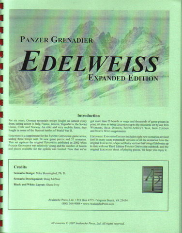 Panzer Grenadier: Edelweiss