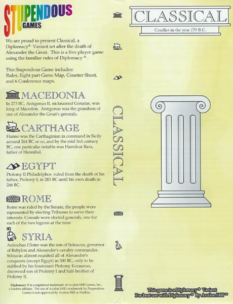 Diplomacy - Classical Variant