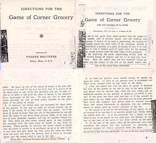 Game of Corner Grocery