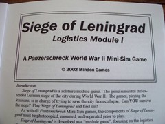Siege of Leningrad:  Logistics Module I