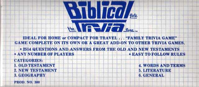 Biblical Quiz - The Trivia Game