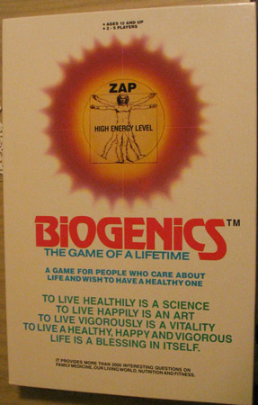 Biogenics, the game of a lifetime