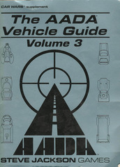 Car Wars Supplement, The AADA Vehicle Guide - Volume 3