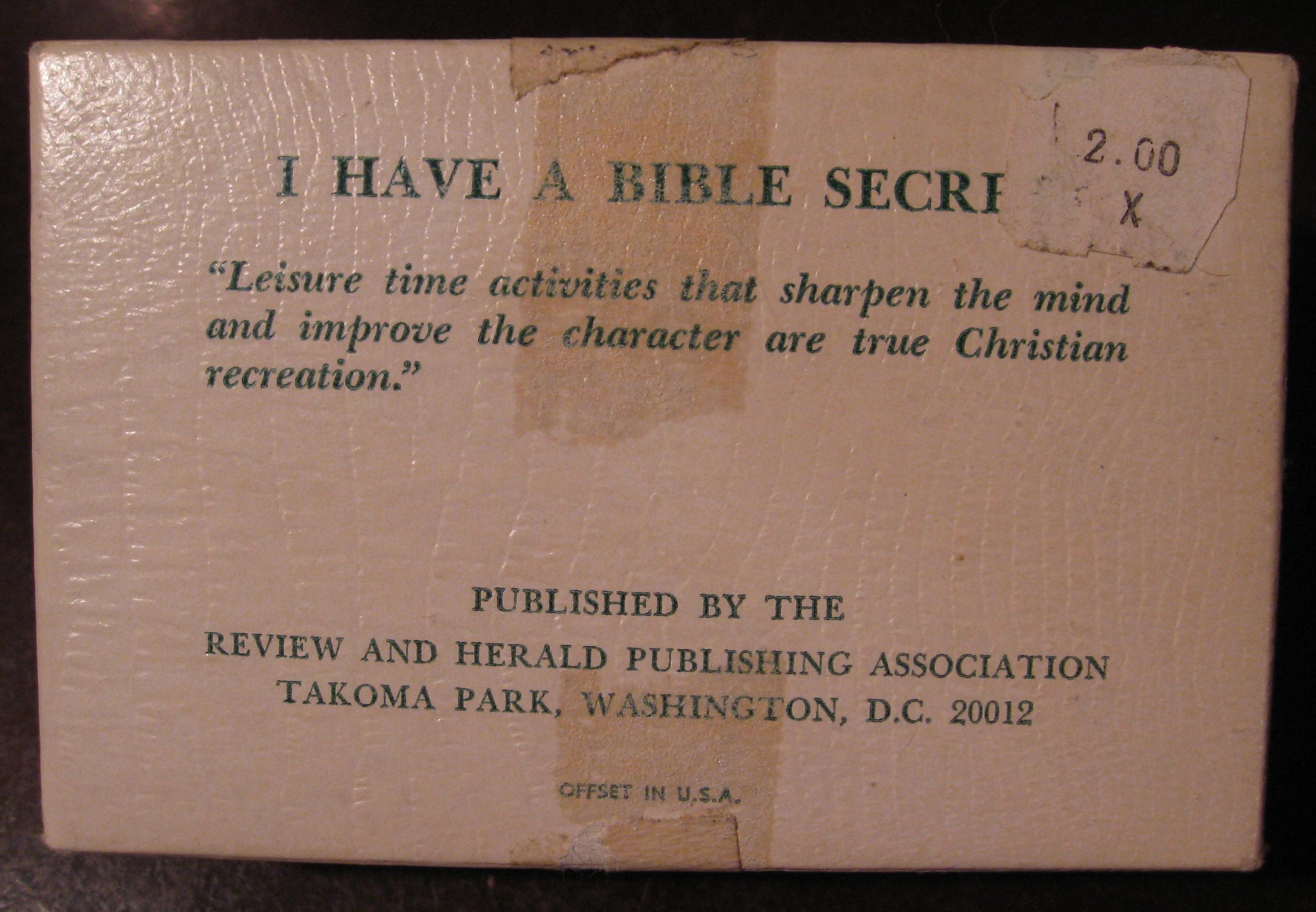 I Have a Bible Secret