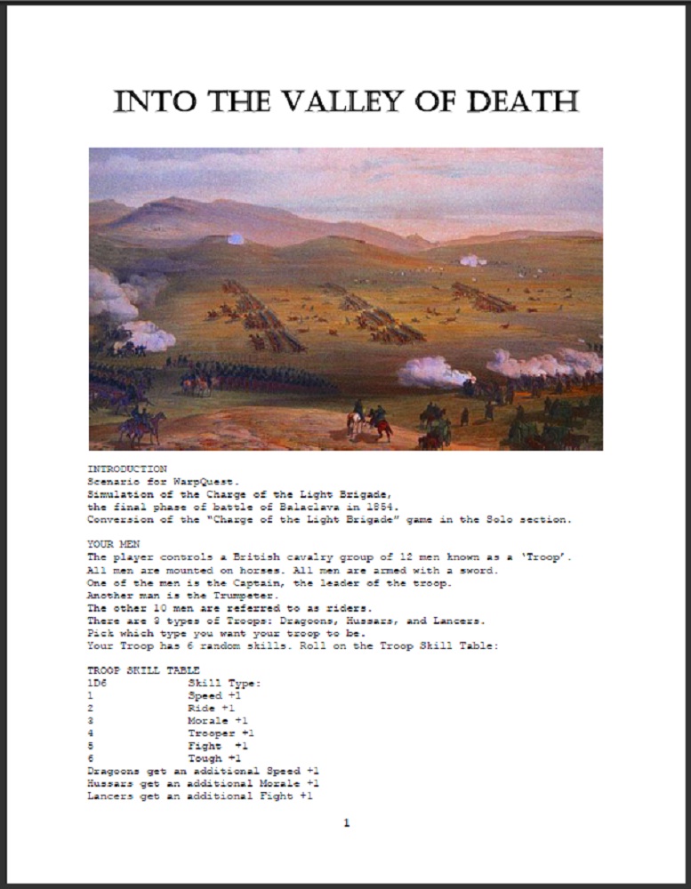 Into the Valley of Death