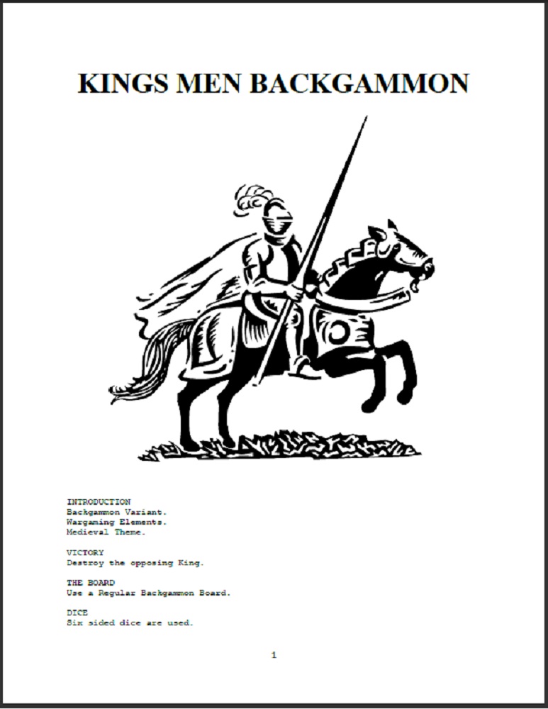 Kings Men Backgammon