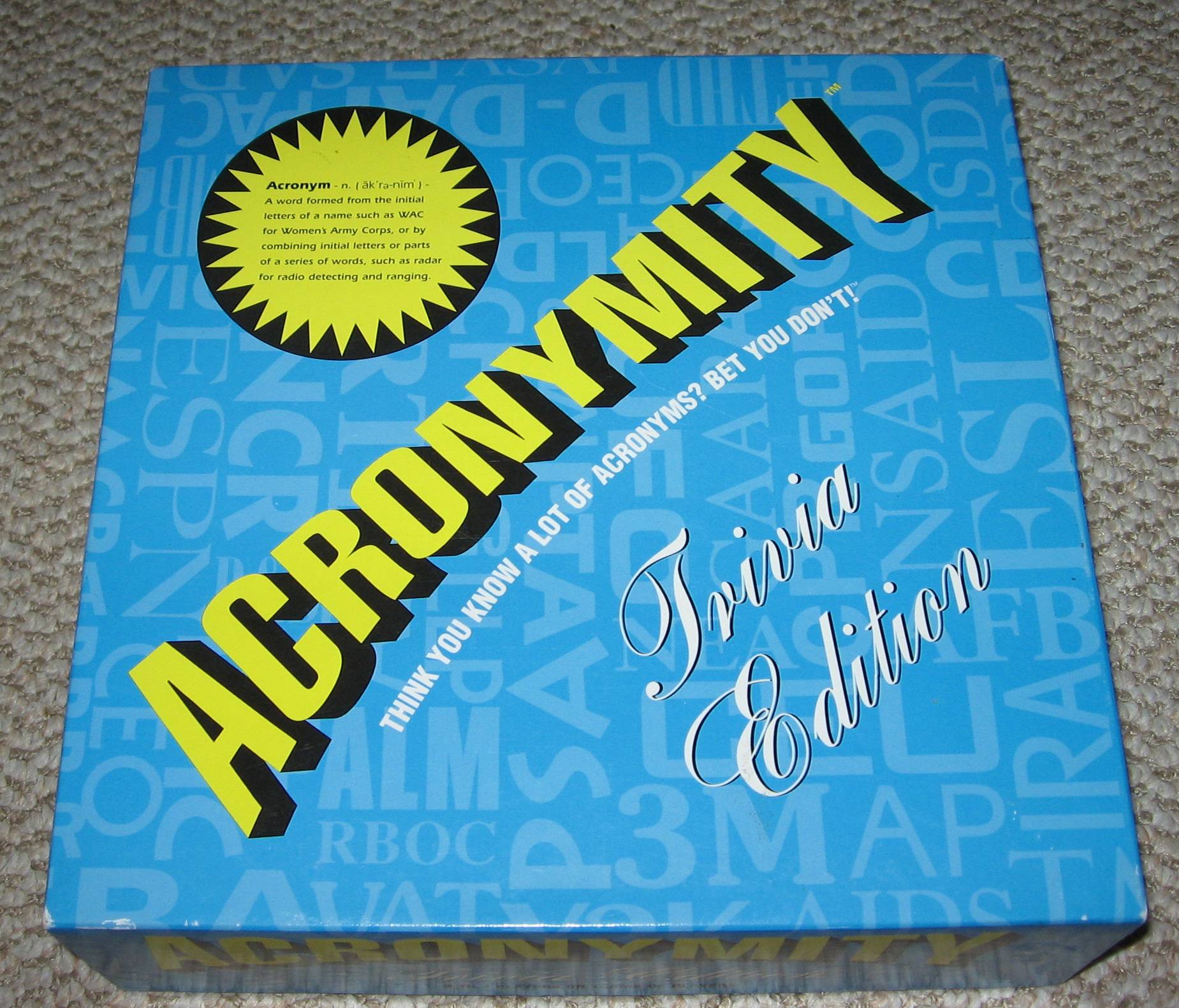 Acronymity: Trivia Edition
