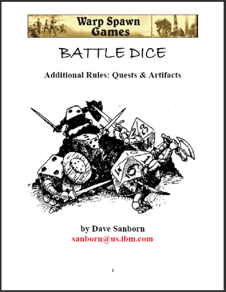Battle Dice: Quests & Artifacts