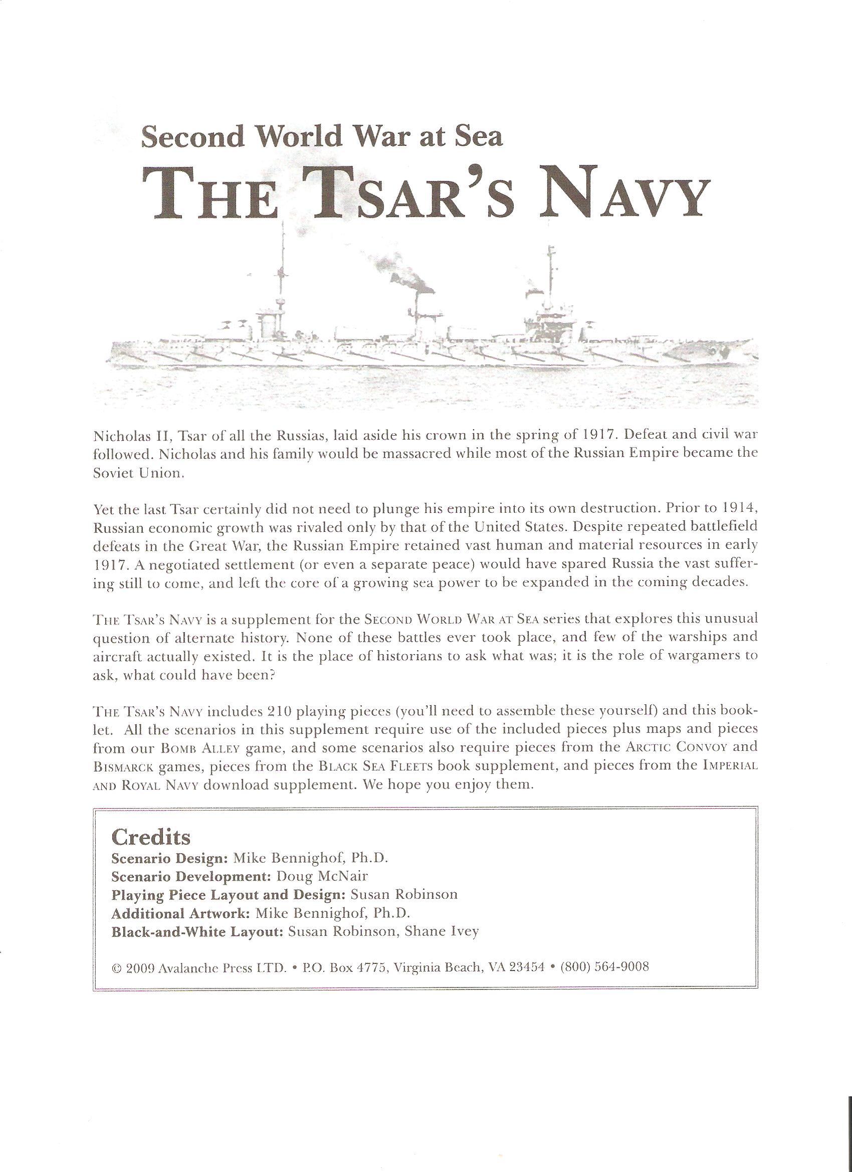Second World War at Sea: Tsars Navy