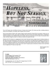 Panzer Grenadier: Hopeless, But Not Serious