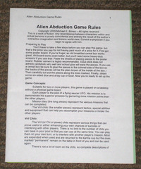 The Alien Abduction Home Game