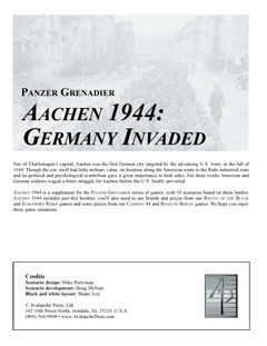 Panzer Grenadier: Aachen 1944: Germany Invaded