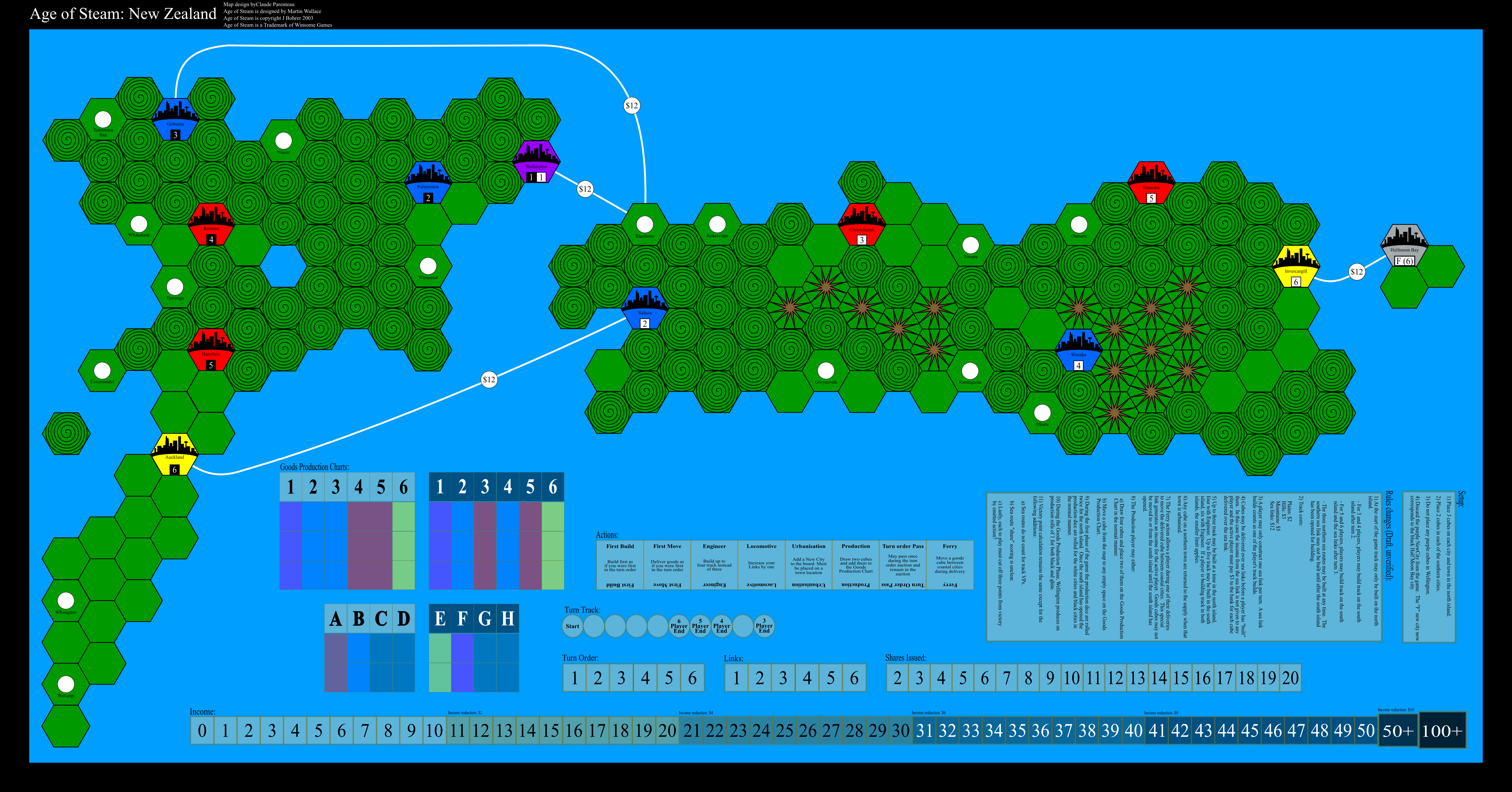 Age of Steam Expansion: New Zealand