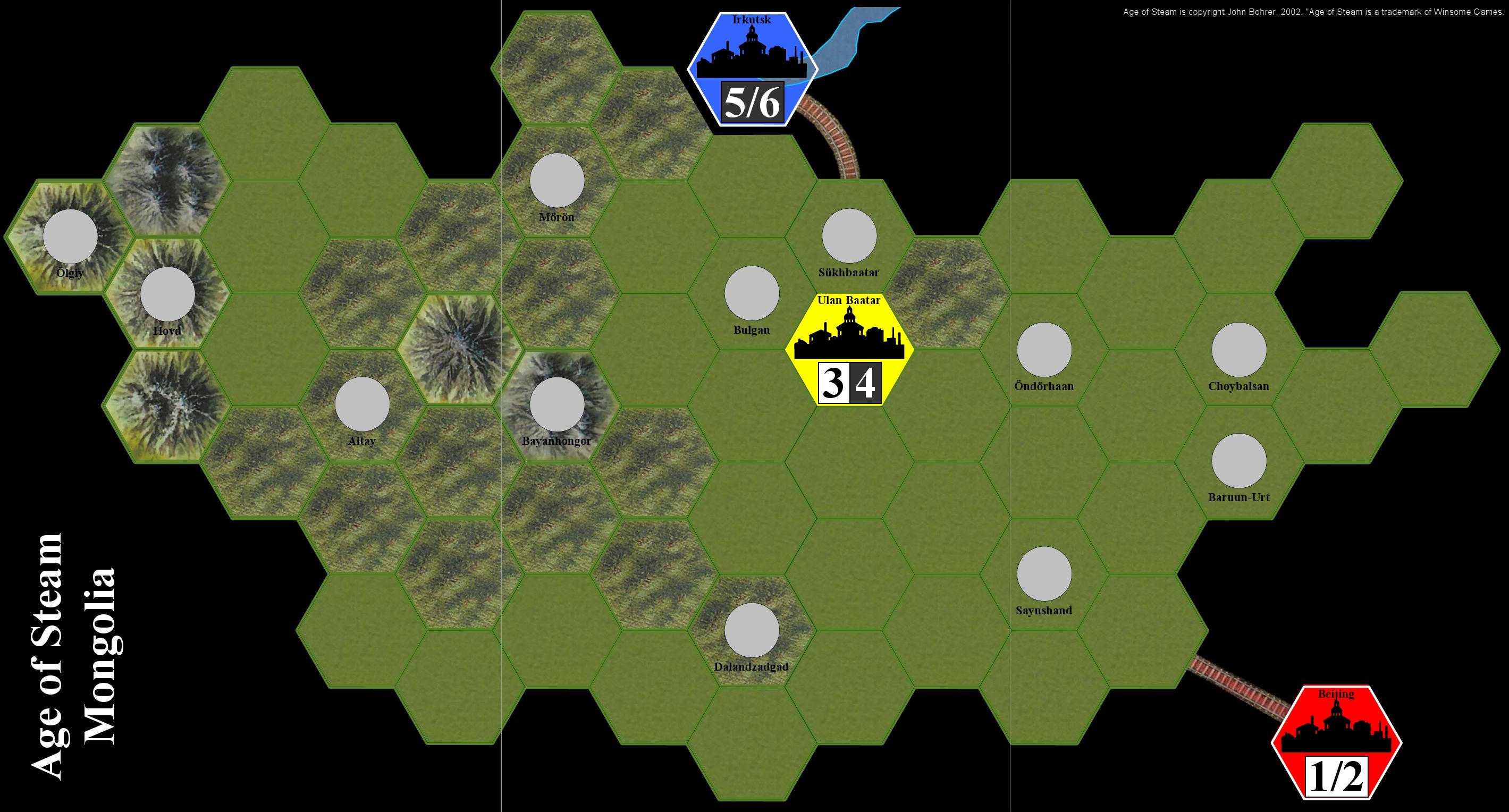 Age of Steam Expansion: Mongolia