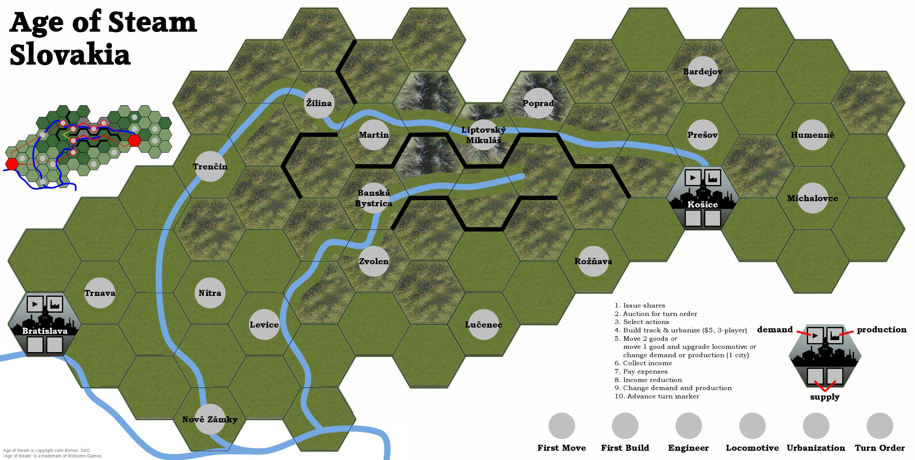 Age of Steam Expansion: Slovakia