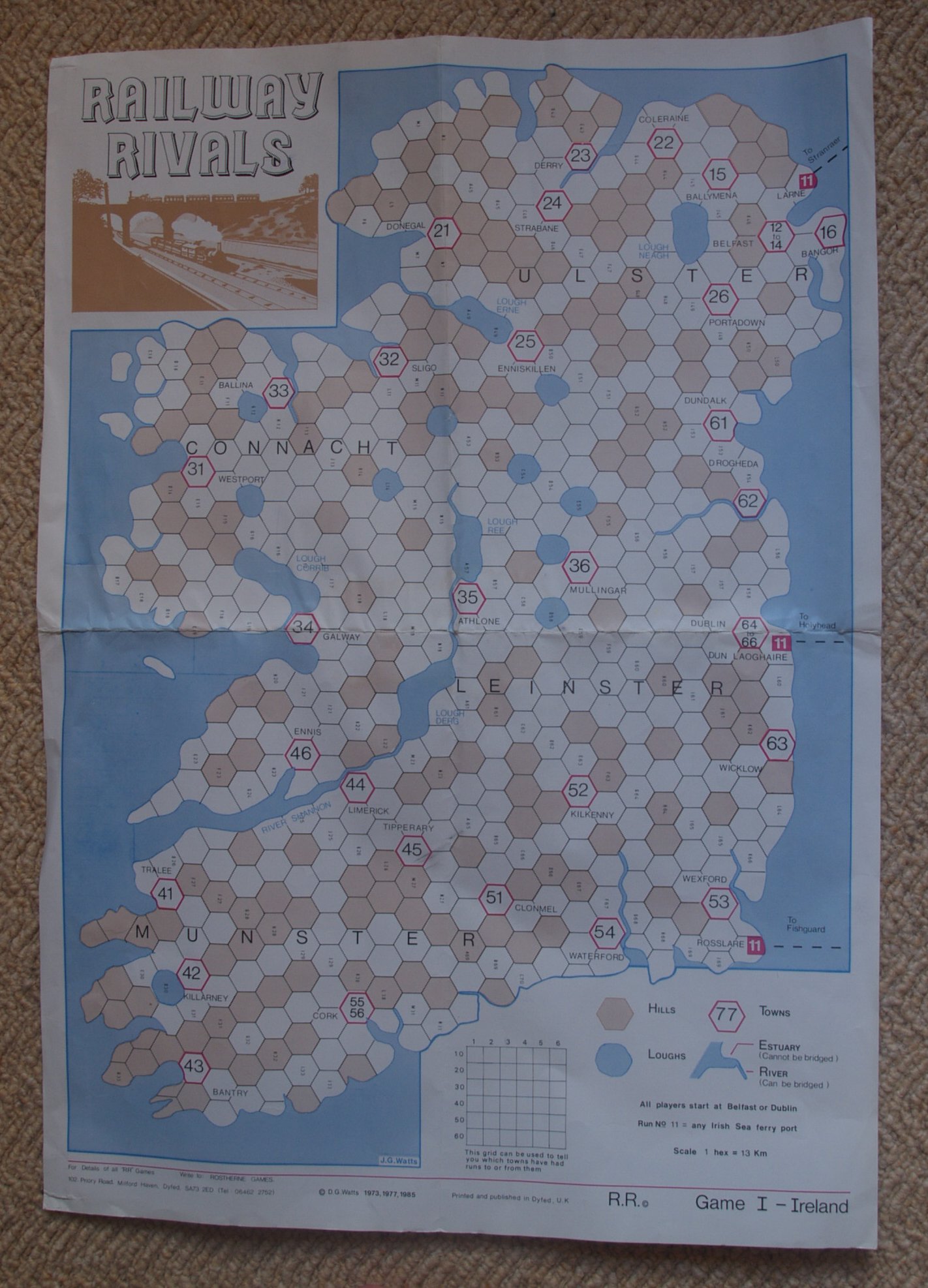 Railway Rivals Map I: Ireland
