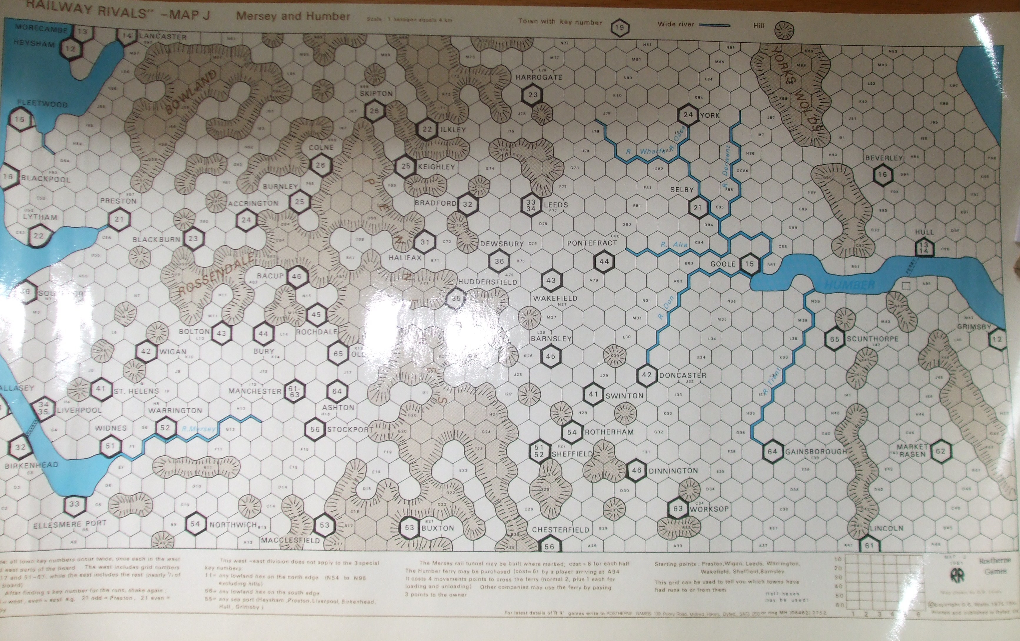 Railway Rivals Map J: Mersey & Humber